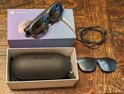 Rokid Max AR Glasses, Smart Glasses with 360'' Micro-OLED Virtual Theater