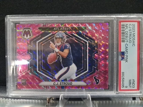 2023 Mosiac NFL Debut Camo Pink CJ STROUD PSA 9 Texans