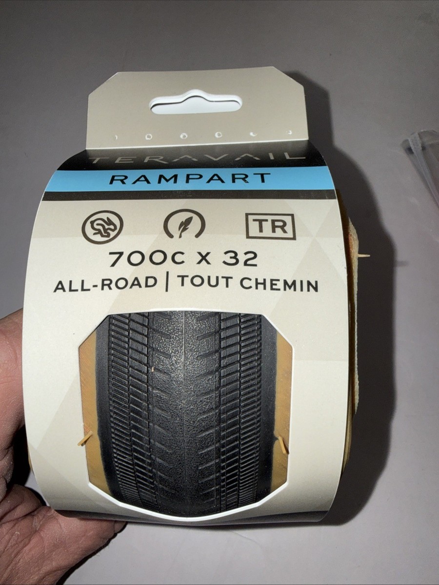 Teravail Rampart Tire - 700 x 32, Tubeless, Folding, Black/Tan | eBay