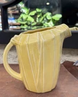 Vintage McCoy Yellow Drip Glaze Pitcher  MCM Art Pottery Sculptural Modernist