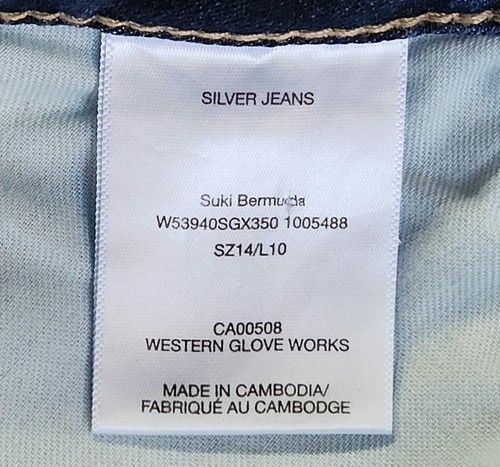 Silver Jeans Suki Bermuda Selvedge Shorts Women’s 14 Distressed Cuffed Denim - Bild 13 von 15