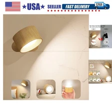 LED Sconces, Wall Mounted Lamps with Rechargeable Battery Operated USB Port 3...