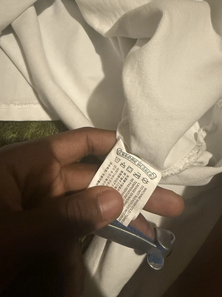 Chrome Hearts Matty Boy Link 蓝色红色补丁运动衫衬衫 L 大号白色 — 第 3/4 张图片