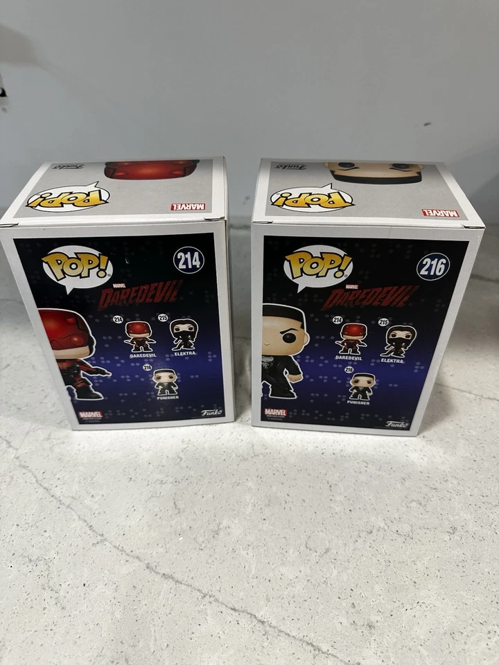 Daredevil And Punnisher Chase Signed Funko Pop JSA COA - Image 3 of 4