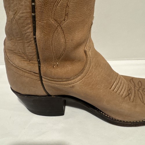 Botas de cuero de vaquero Dan Post para hombre zapatos marrón claro talla 8D hechas en EE. UU. - Imagen 22 de 24
