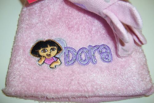 DORA LA EXPLORADORA Rosa Tejido 2-PCS SOMBRERO GORRO CONJUNTO GUANTES Estrás Pom-Pom ¡NUEVO! - Imagen 2 de 4