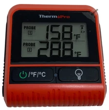 🐞 THERMPRO THERM PRO TP826BW DUAL PROBE INSTANT READ THERMOMETER DISPLAY ONLY