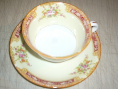 VINTAGE NORITAKE NIPPON TOKI KAISHA FOOTED CUP & SAUCER