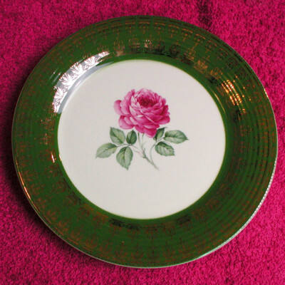 Ovington's American Limoges (American Beauty Rose) 6'' BREAD PLATE