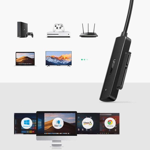 Adapter USB-A für SATA 2,5'' Laufwerk SSD HDD 5 Gbps 0,5 m Ugreen Schw - Bild 8 von 12