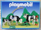 1999 Geobra Playmobil System 3077 Little Shepherd Cows Calf New Sealed