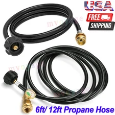 6/12 FT Propane Hose Adapter 1lb to 20lb, Propane Tank Hose for Buddy Heaters US
