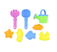 8-częściowy zestaw zabawek do piaskownicy Małe dzieci Plaża Foremki Konewka ☀️