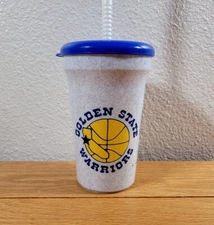 GOLDEN STATE WARRIORS 1994 Vintage 14 oz Betras Brand Plastic Cup w/ Lid & Straw