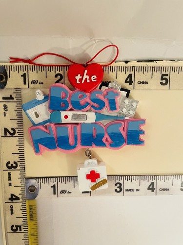 Nursing Wall Christmas Ornament Graduation Gift The Best Nurse RN LPN CNA ARNP - Picture 3 of 8