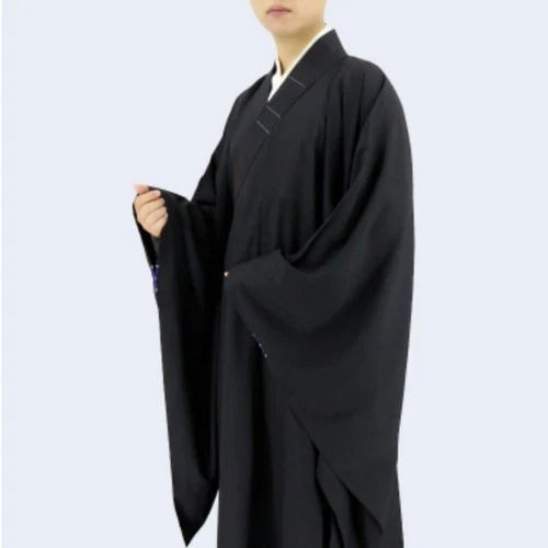 Mens Shaolin Buddhist Monk Dress Meditation Haiqing Robe Kung Fu Suit Unisex Art - Picture 6 of 19