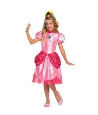 Princess Peach - Super Mario Bros - Costume - Girls - 3 Sizes