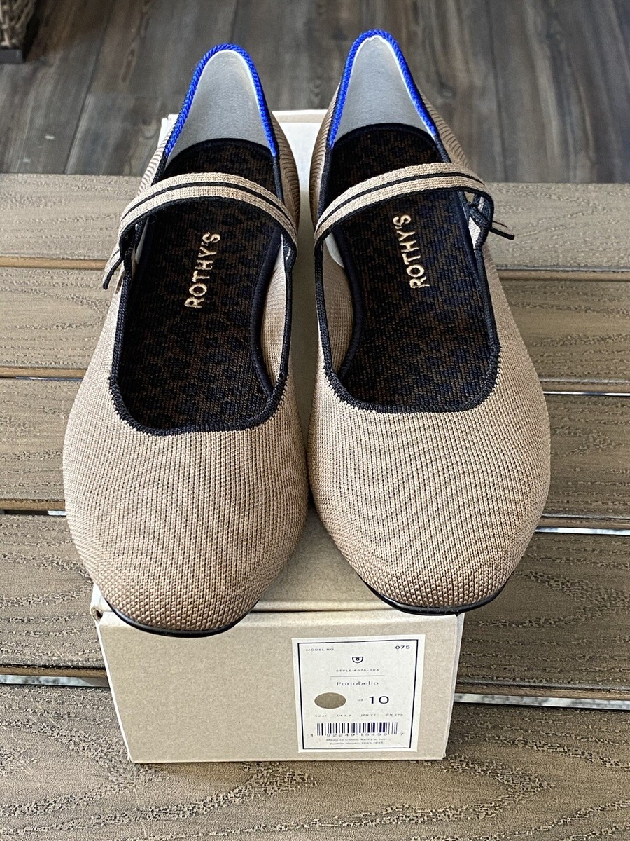 Rothy's Mary Jane Flats 075 004 Portobello Womens Size 10 US