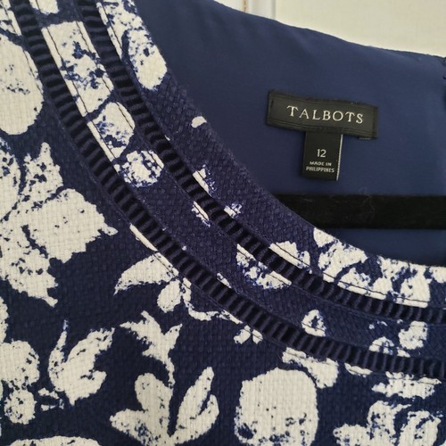 Abito donna Talbots tubino TAGLIA 12 stampa frutta resort ufficio vacanze estate - Foto 3 di 10