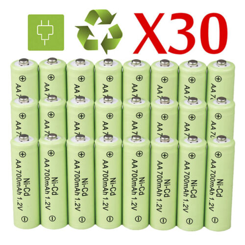 700mAh AA Rechargeable Battery NiCd 1.2V for Garden Solar Light LED Torch Lot US - Picture 16 of 21