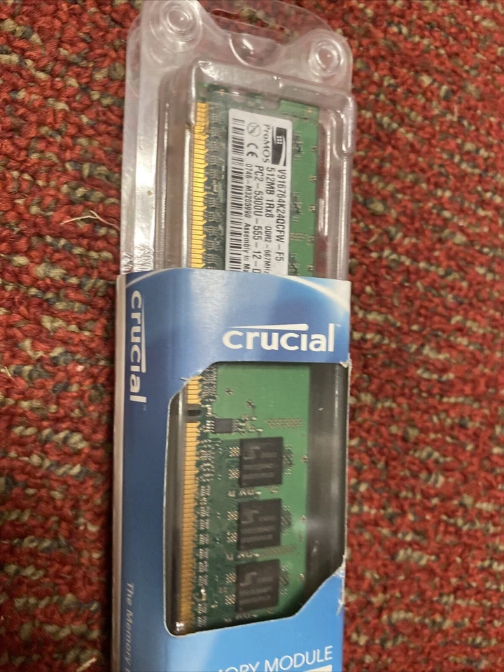 Lot of 2 512MB PC2-5300U RAM [ProMOS] [V916764K24QCFW-F5] - Image 3 of 3