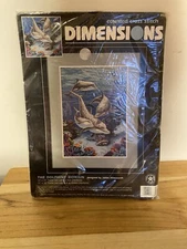 NIP Dimensions "The Dolphins' Domain" Counted Cross Stitch 3830 James Himsworth