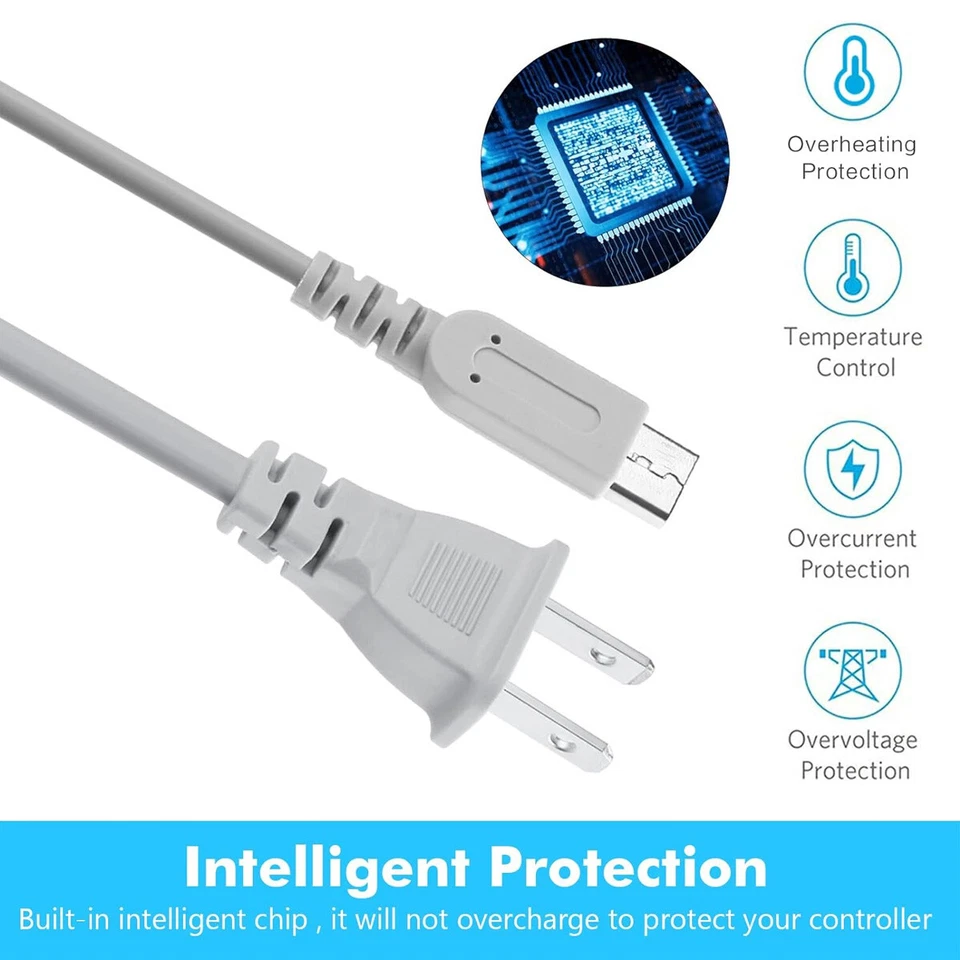 AC Adapter Power Cord Charging Cable Replacement for Nintendo Wii U Gamepad - Image 4 of 4