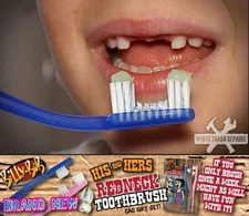 Hillbilly Redneck 2pk Toothbrush Set - Dentist Oral Doctor Office GaG Joke
