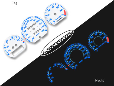 Letronix plasma speedometer dials El-dash VW Passat Corrado VR6 G60 analogue