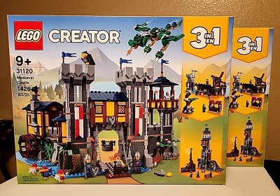 LEGO 31120 Creator 3 in 1 Medieval Castle Dragon Falcon Blacksmith New & Sealed