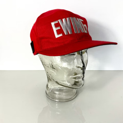 Vintage Patrick Ewing Cap Kappe Rot Bestickt Basketball 90er 90s y2k Retro