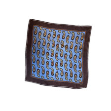 Vintage Echo Metallic Fall Tones Paisley 21" Square Scarf Handkerchief