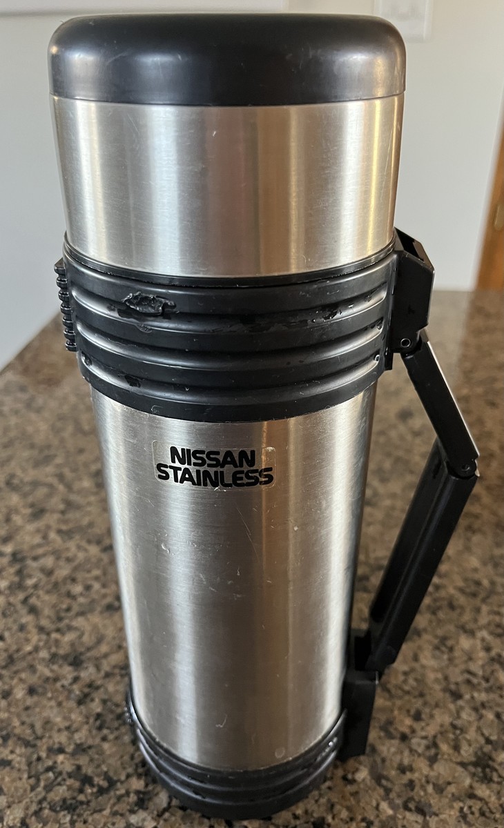 Vintage NISSAN Stainless Steel Thermos Vacuum Sealed