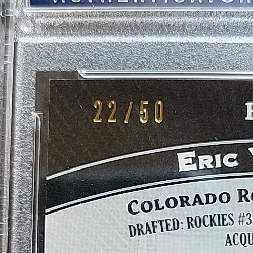  Eric Young Jr. 2009 Bowman Sterling Gold Refractor Rookie #/50 RC #BS-EY PSA 10 - Image 4 of 4