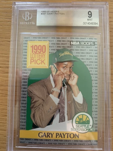 1990-91 NBA Hoops Gary Payton #391 BGS 9 MINT Rookie RC HOF