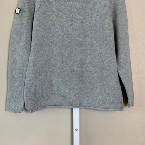 Boys GAP Gray Cotton Rollneck & Rolled Hem Patch Pullover Sweater, MEDIUM (8) - Picture 17 of 22
