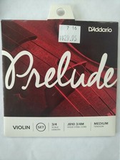 Violin 3/4 size, D'Addario PRELUDE String Set Medium J810 3/4 M / NEW
