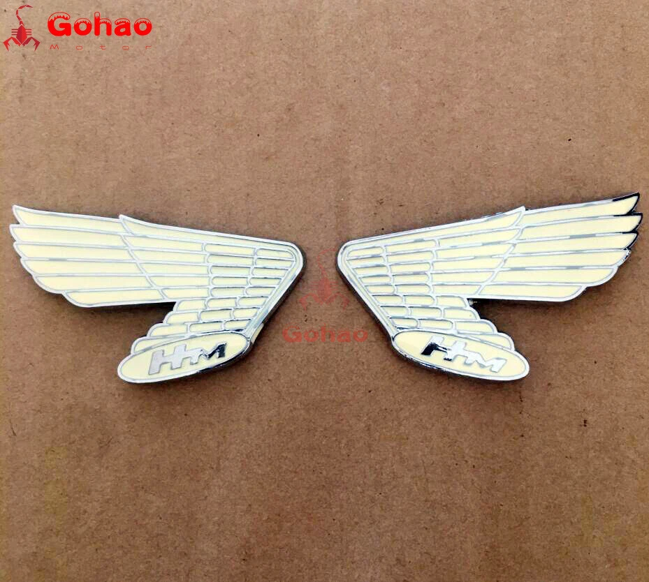 CB100 CL100 CB125 CB175 CL175 S90Z tanque de combustible/panel lateral emblema para ala HM Foto 2 de 4