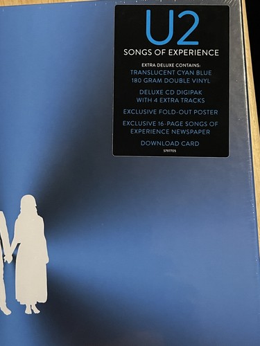 U2 Songs Of Experience Extra Deluxe Cyan Vinyl Boxset LP And CD Poster Newspaper - Picture 5 of 8