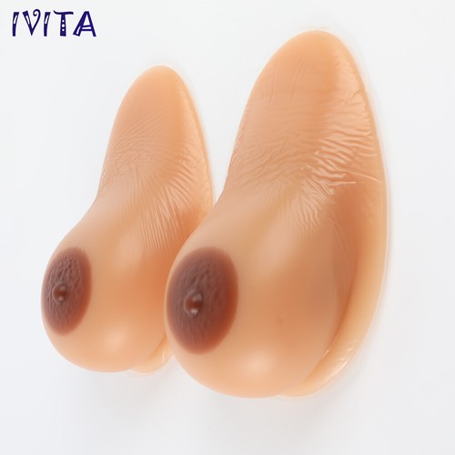 1 pair A-EE Cup Self-adhesive Silicone Breast Forms Fake Boobs Cross Dresser - Picture 4 of 12