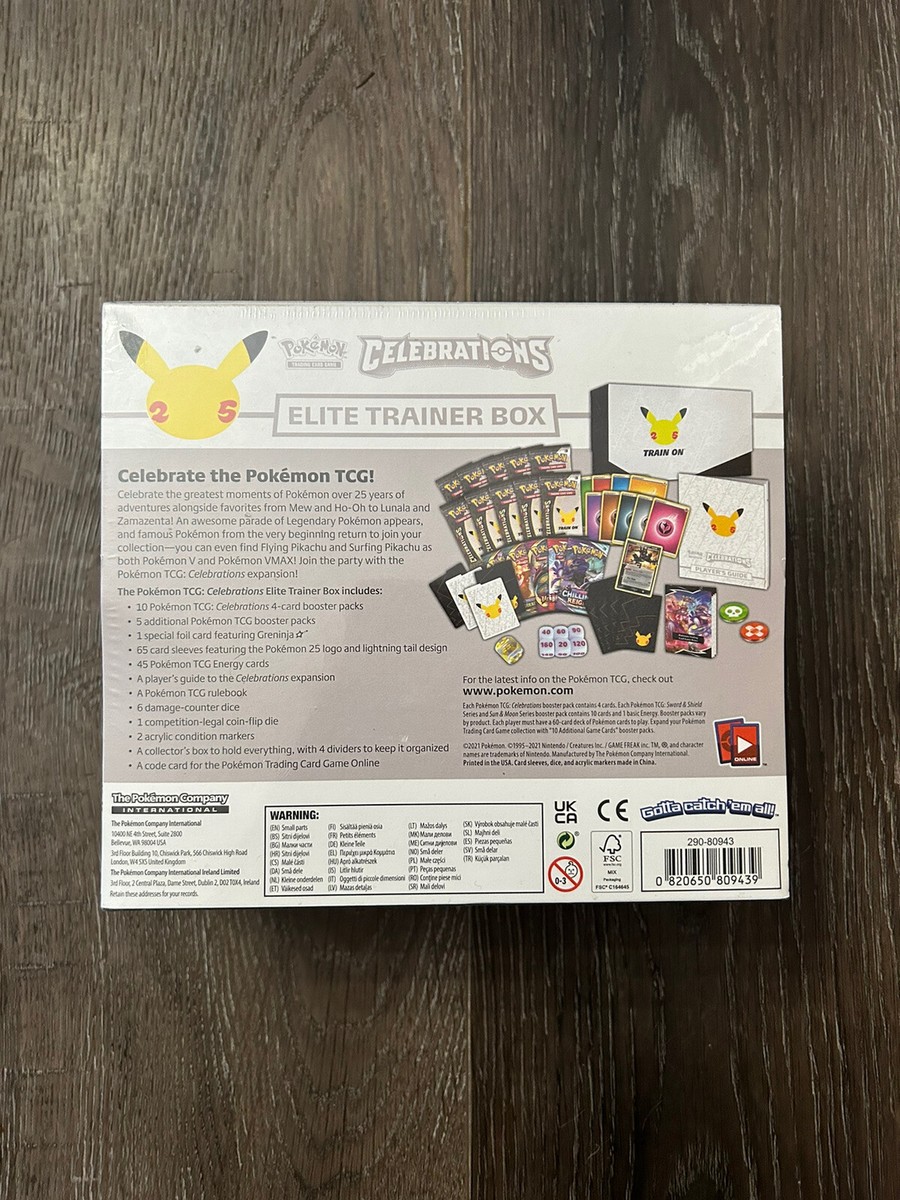 Pokémon Celebrations Elite Trainer Box ETB 25th Anniversary Pokémon Celebrations Elite Trainer Box ETB 25th Anniversary