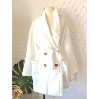 blazer dress white zara