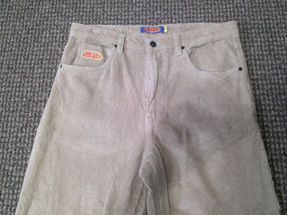 Vtg Y2K EMPYRE Relax Tan Cord Corduroy Pants Relaxed Fit Wide Leg Skater 32"x31" - Image 3 of 4
