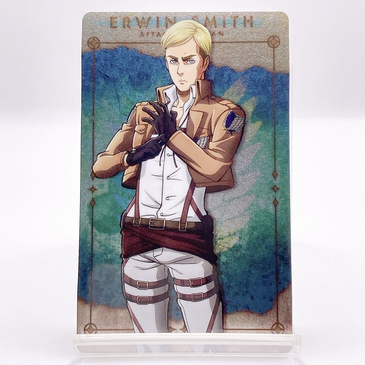 Erwin Smith Attack On Titan Metalic Holo Card Made In Japan