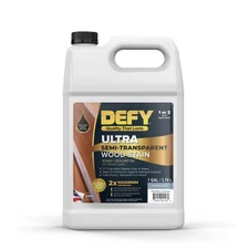 DEFY Ultra Semi Transparent Exterior Wood Stain - Stain & Sealer, 1 Gallon