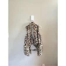 Jolt • NWT Faux Fur Leopard Print Cozy Vest Women’s Small Fall Chic