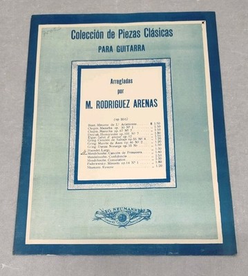 Mario Rodriguez Arenas Mendelssohn La Primavera Sheet Music Classical Guitar
