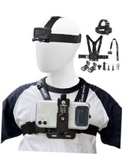 Phone Chest Mount Head Strap Accessories - Vlogging Kit for iPhone,POV Phone