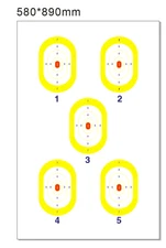 25 Shooting Paper Targets Gun Range Ovals 23x35