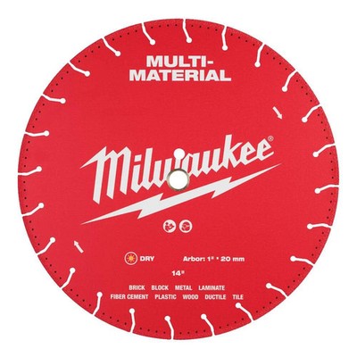 Milwaukee 14 Inch Segmented Rim Diamond Blade For Brick, Metal, And Wood
